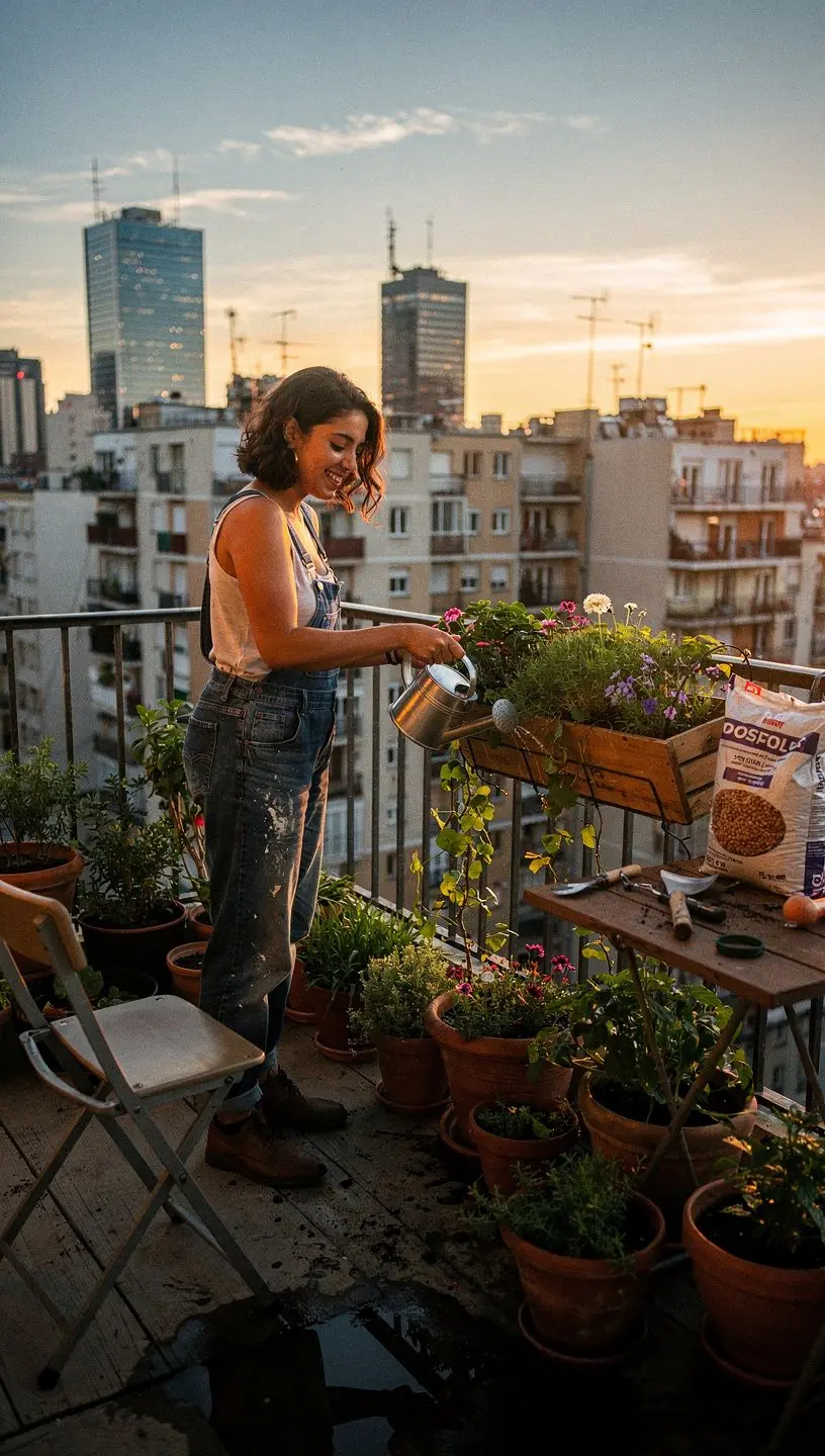 Containers for balcony gardens and urban gardening tips